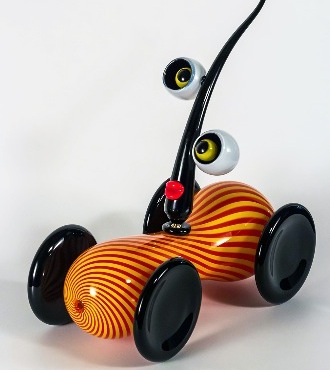 Psycko car - Sculpture en verre