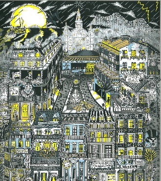 Vampires….Twilight of New Orleans - 38 x 48 cm - Sérigraphie 3D