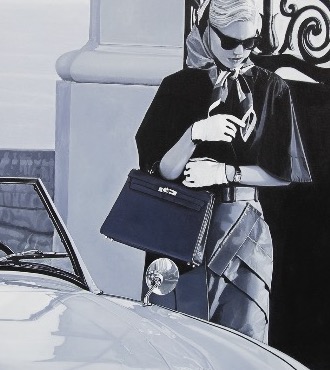 La main au collet - 100 x 81 cm - Huile sur toile - Vendue
