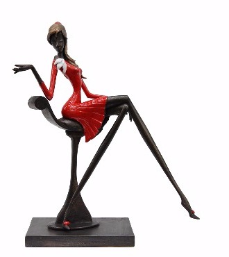 Paola - 29 cm - Sculpture en bronze, piéce unique