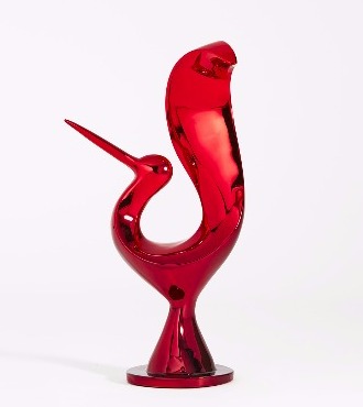 Aigrette - 50 x 29 cm – Bronze poli miroir