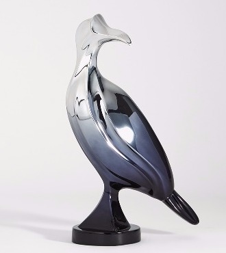 Cormoran - 72 x 45 cm – Bronze poli miroir