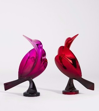 Duo oiseaux éventail - 