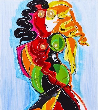 La castafiore - 130 x 97 cm - Technique mixte sur toile
