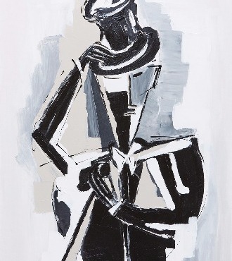 Gentleman - 100 x 65 cm - Technique mixte sur toile