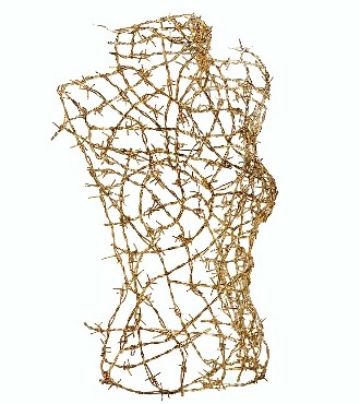 Buste #2 - Sculpture en acier – 55 x 35 x 20 cm
