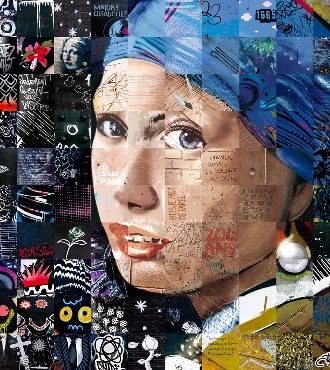 La perlée - 100 x 100 cm - Photographie sur aluminium
