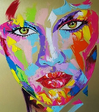 Ella - 80 x 60 cm - Acrylique sur aluminium