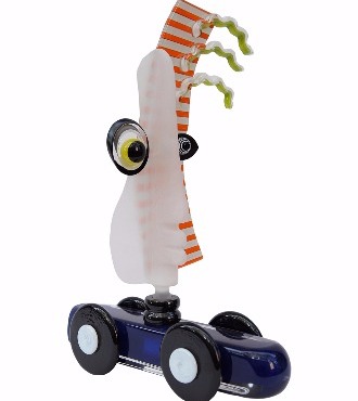 Fangio - Sculpture en verre - H 38 cm