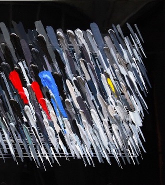 Jazz nocturno - 100 x 80 cm - Laque sur aluminium