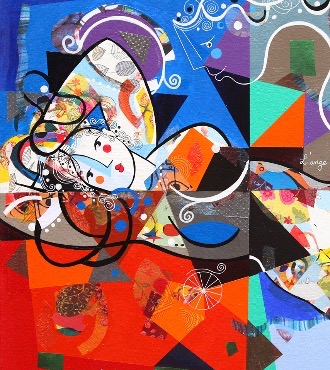 L'ange de mon amour - 60 x 70 cm - Acrylique sur toile