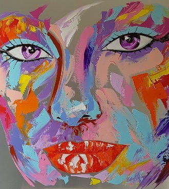 Macha - 100 x 80 cm - Acrylique sur aluminium