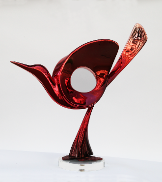 La pie II - 65 cm  – Bronze poli miroir
