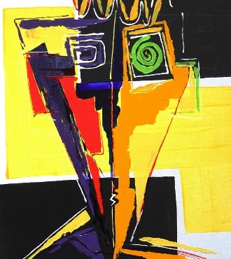 Sympathique - 100 x 81 cm - Technique mixte sur toile