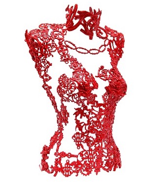Buste #10 - Sculpture en acier – 55 x 35 x 20 cm