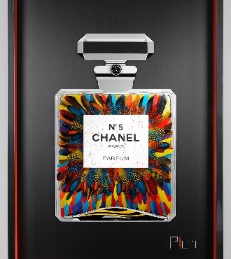 Rainbow Coco Splash - 100 x 70 cm - Plumes et dessin