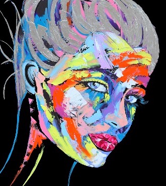 Roxana - 80 x 60 cm - Acrylique sur aluminium
