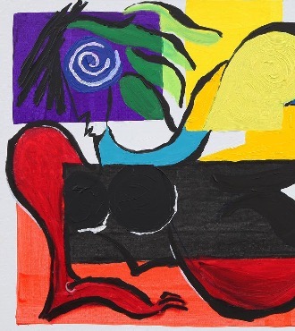 Hier soir - 92 x 73 cm - Technique mixte sur toile