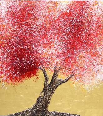 Racine - A 367 - 120 x 120 cm - Huile sur toile
