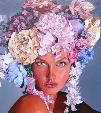 Le jardin des délices - 92 x 73 cm - Huile sur toile - vendue