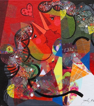 Entité - 40 x 50 cm - Acrylique sur toile