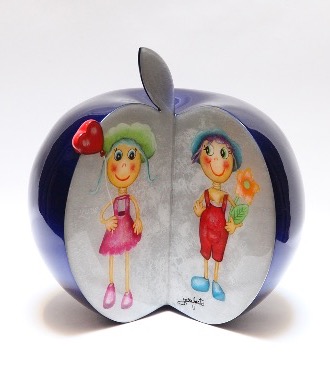 Love apple - 23 cm - Sculpture en céramique