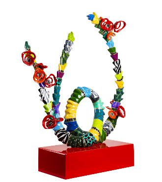 Cactus Samsara - 109 x 85 x 31 cm - Sculpture en aluminium