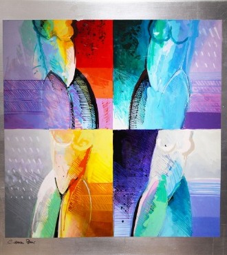 Woman Torsos - 80 x 80 cm - Laque sur aluminium