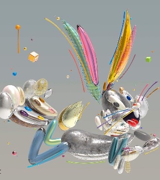 Whazzzuup - 120 x 120 cm - Oeuvre digitale originale sur toile - vendue