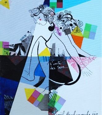 L'unité des sens - 24 x 30 cm - Acrylique sur toile
