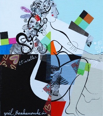 Etincelles - 24 x 30 cm - Acrylique sur toile