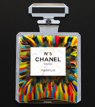 Rainbow Coco Splash - 100 x 70 cm - Plumes et dessin