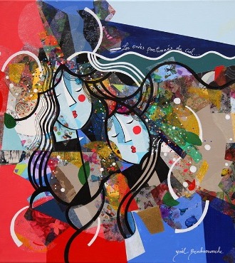 Les ondes parfumées du ciel - 60 x 70 cm - Acrylique sur toile
