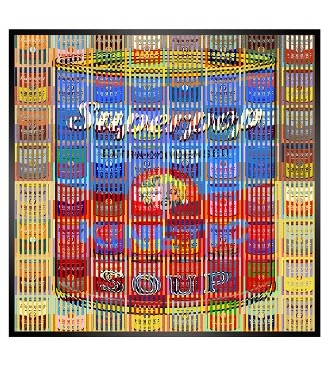 Soup Everywhere - Kinetic Pop art - 90 x 90 cm