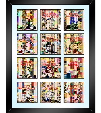 Gala d'artistes - Kinetic Pop art - 128 x 78 cm