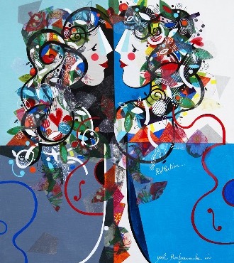 Reflection - 60 x 70 cm - Acrylique sur toile