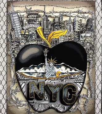 Tagging the big apple - 28 x 37 cm - Sérigraphie 3D