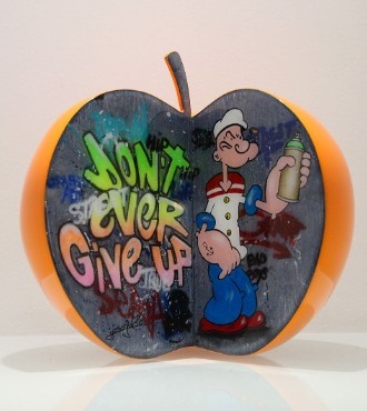 Don't ever give up - 22 cm - Sculpture en céramique