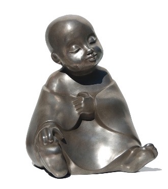 Lotus - Sculpture en bronze - 40 cm