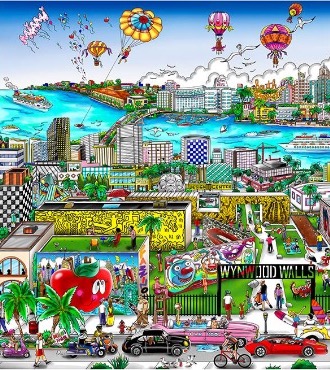 Miami, artistically in the 305 - 76 x 46 cm - Sérigraphie 3D