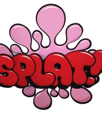 Splat ! - 46 x 45 cm - Sculpture murale 3D en métal découpée au laser