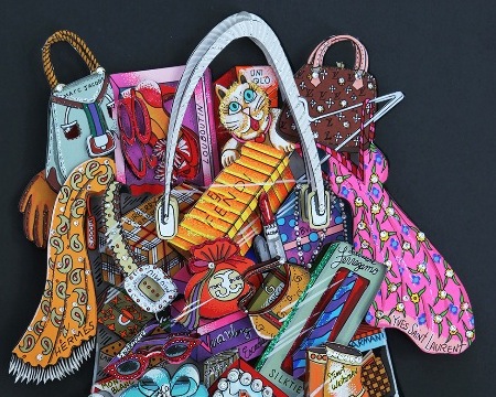 The girls gone out shopping - 41 x 29 cm - Sérigraphie 3D