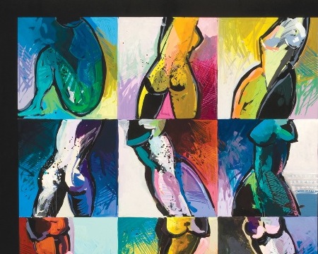Féminine torsos - 100 x 100 cm - Laque sur aluminium