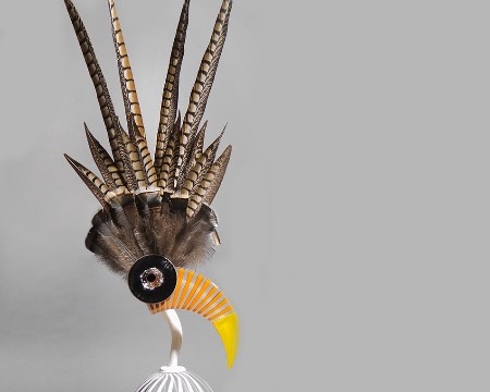 Toucan - Sculpture en verre - H 110 cm