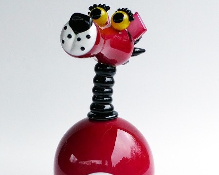 Panthère rose - Sculpture en verre