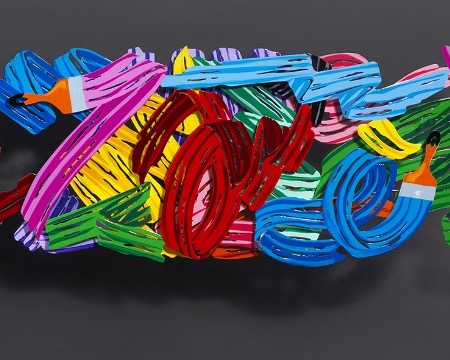 Making love - 190 x 66 / 130 x 45 cm - Sculpture murale 3D en métal découpée au laser