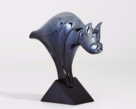 Boxer - 31 x 32 cm – Bronze poli miroir