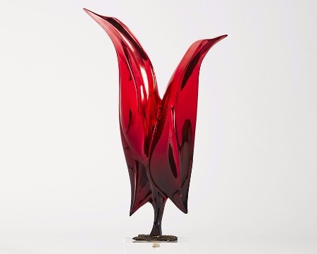 Complicité - 72 x 45 cm – Bronze poli miroir