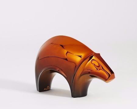 Ours brun - 22 x 37 cm – Bronze poli miroir