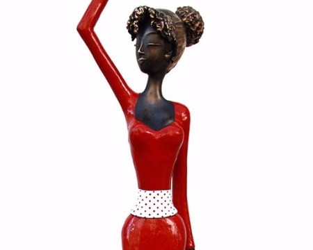 Lara - 190 cm - Sculpture en bronze, piéce unique